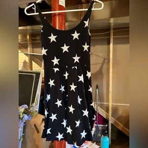 VS PINK dark navy with white stars, size XS tank dress, great condition